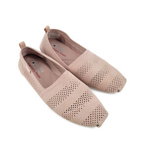 Skechers BOBS Plush Twiggy Blush Slip-On Flats Womens Size 9 Memory Foam Comfort